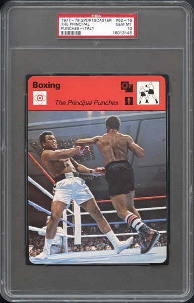1977-79 Sportscaster Italy #62-16 The Principal Punches PSA 10 GEM MINT 