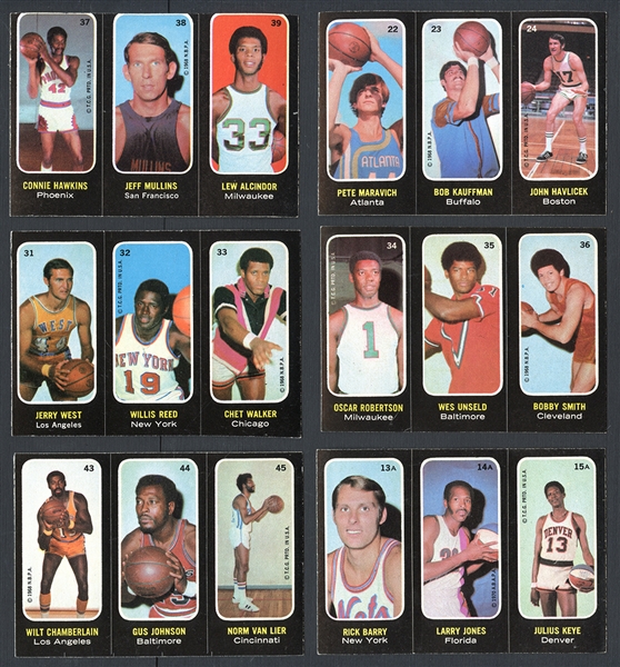 1971 Topps Basketball Trios Sticker Set 