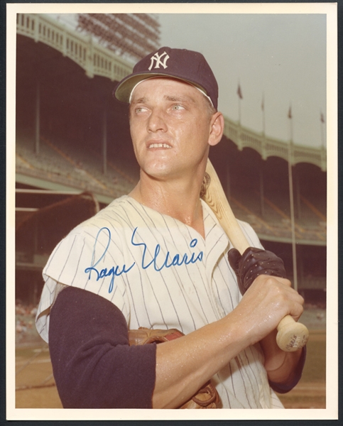 Exceptional Roger Maris Signed 8x10 Photograph JSA