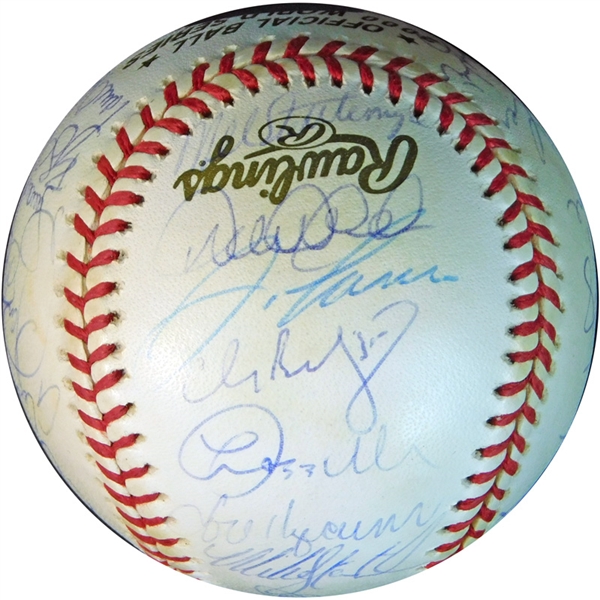 2000 New York Yankees World Champions Team-Signed OWS Ball with (29) Signatures Steiner and JSA