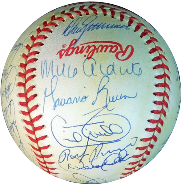 1996 New York Yankees World Champions Team-Signed OWS Ball with (23) Signatures JSA