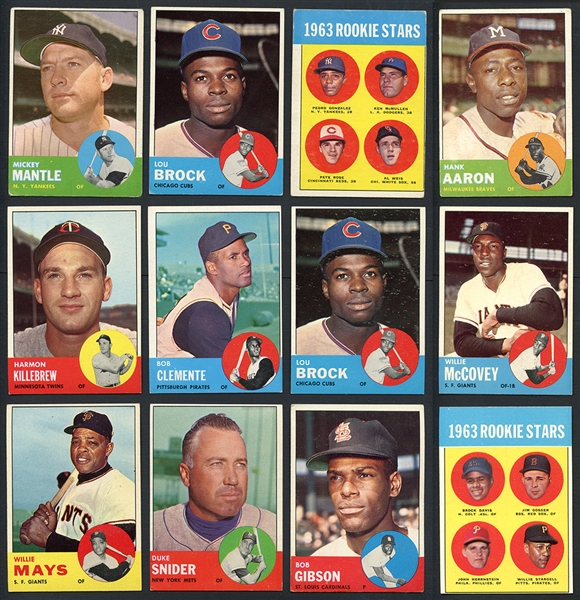 1963 Topps Baseball Complete Set 