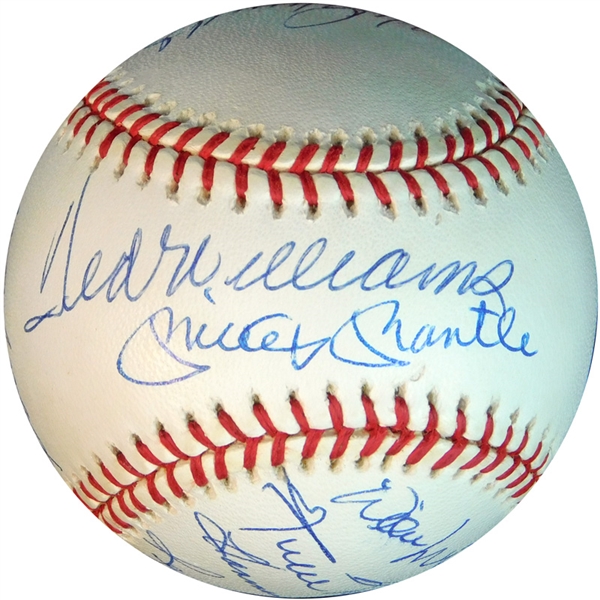 500 Home Run Club Multi-Signed OAL (Brown) Ball with (11) Signatures Featuring Mantle, Williams, Mays Etc. JSA