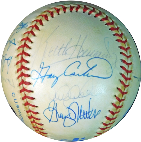 New York Mets and Yankees Greats Multi-Signed OAL (Budig) Ball with (19) Signatures JSA