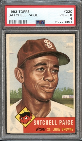 1953 Topps #220 Satchell Paige PSA 4 VG-EX