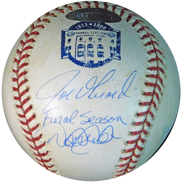 Derek Jeter and Joe Girardi New York Yankees Game-Used and Signed OML (Selig) Ball Steiner and JSA