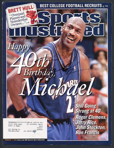 Michael Jordan Signed 2003 Sports Illustrated Cover JSA LOA