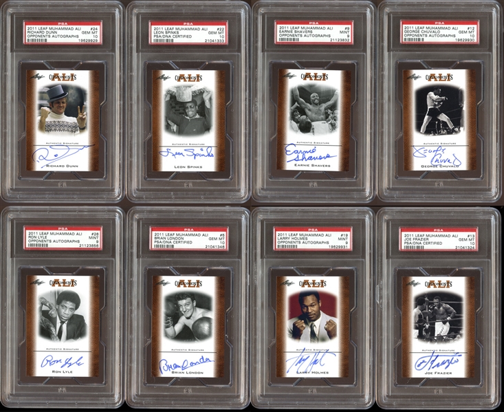 2011 Leaf Muhammad Ali Opponents Autographs Group of (61) All PSA Graded Including Near-Complete Set