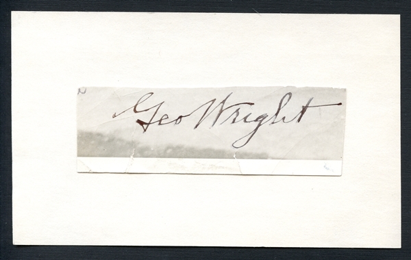 George Wright Cut Signature JSA
