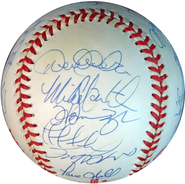 1998 New York Yankees World Champions Team-Signed OWS Ball with (22) Signatures JSA