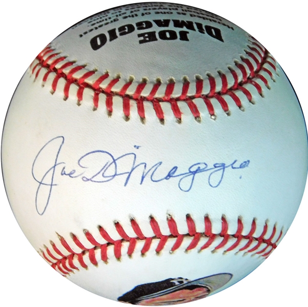 Joe DiMaggio Single-Signed Portrait Ball JSA