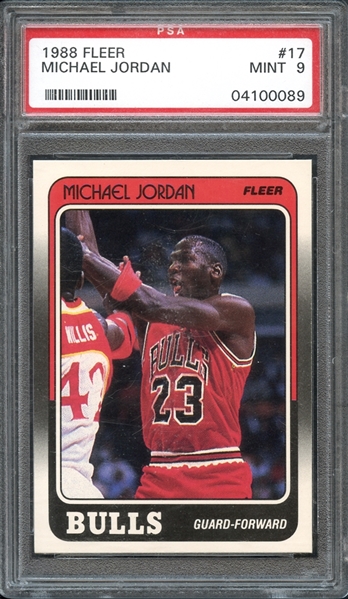 1988 Fleer #17 Michael Jordan PSA 9 MINT