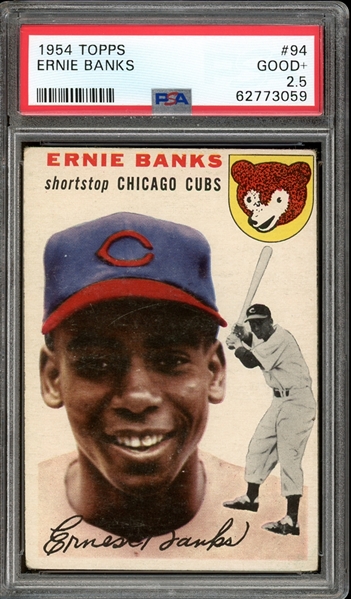 1954 Topps #94 Ernie Banks PSA 2.5 GOOD+