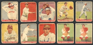 Lot of Ten (10) 1933 Goudey Cards
