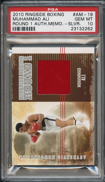 2010 Ringside Boxing Round One Authentic Memorabilia #AM-19 Muhammad Ali "Silver Version" 1/50 PSA 10 GEM MINT 
