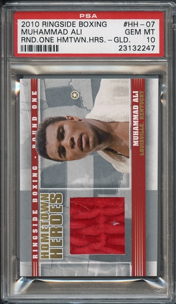 2010 Ringside Boxing Round One "Hometown Heroes" #HH-07 Muhammad Ali "Gold" 3/10 PSA 10 GEM MINT 