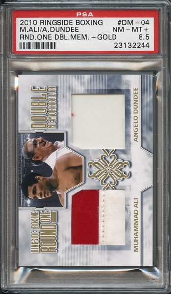 2010 Ringside Boxing Round One Double Memorabilia #DM-04 Ali/Dundee "Gold" 6/10 PSA 8.5 NM-MT+