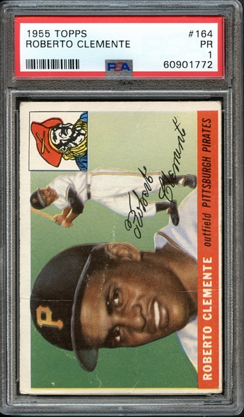 1955 Topps #164 Roberto Clemente PSA 1 PR