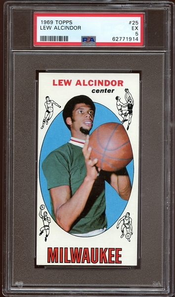 1969 Topps #25 Lew Alcindor PSA 5 EX