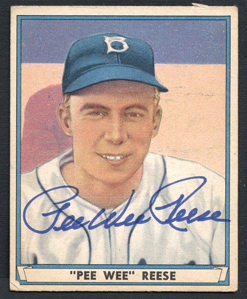 1941 Play Ball #54 Pee Wee Reese Autographed JSA Auto 10