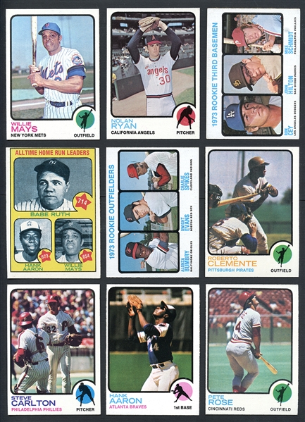1973 Topps Baseball High Grade Complete Set 