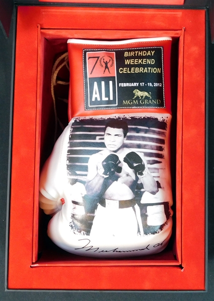 2012 MGM Grand Muhammad Ali 70th Birthday Celebration Commemorative Boxing Glove in Original Box