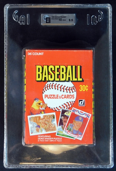 1984 Donruss Baseball Unopened Wax Box GAI 9.5 GEM MINT