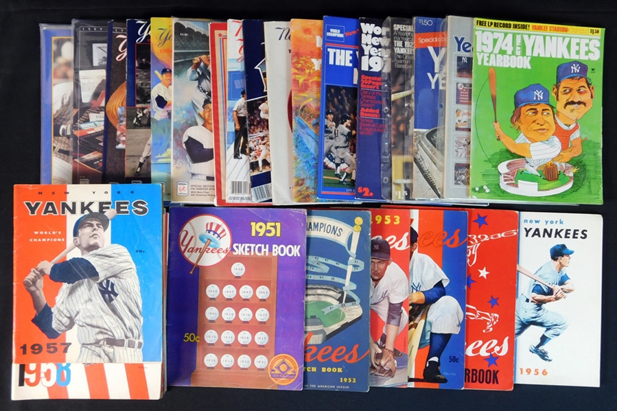 1951-1990 New York Yankees Yearbooks Run of (40) 