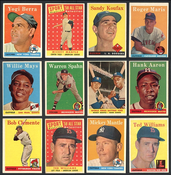 1958 Topps Baseball Complete Set