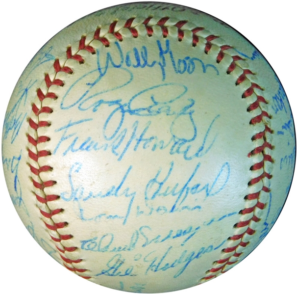 1960 Los Angeles Dodgers Team-Signed ONL (Giles) Ball with (28) Signatures JSA