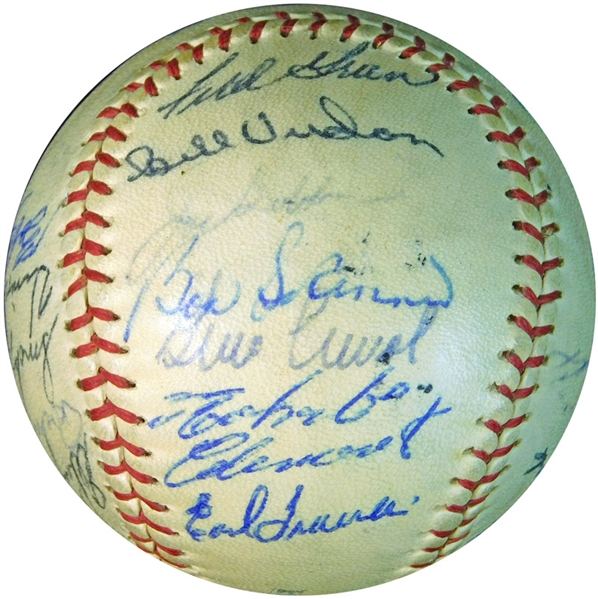 1960-61 Pittsburgh Pirates Team-Signed Baseball with (28) Signatures Featuring Clemente JSA