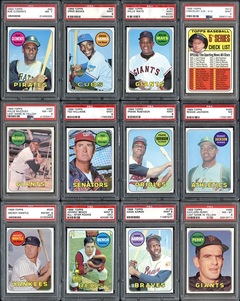 1969 Topps High Grade Complete Set With PSA 