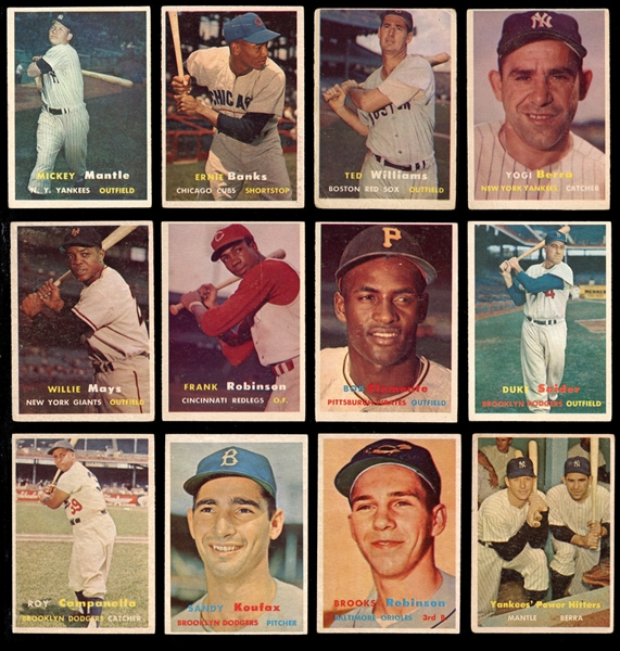 1957 Topps Baseball Complete Set with Checklists