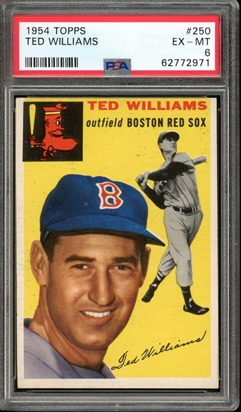 1954 Topps #250 Ted Williams PSA 6 EX-MT