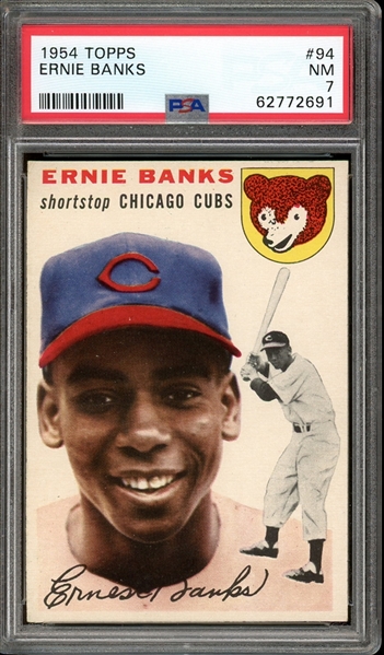 1954 Topps #94 Ernie Banks PSA 7 NM