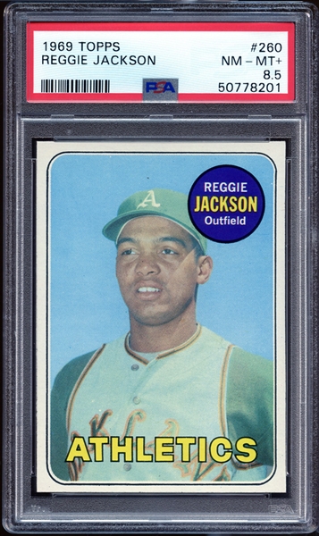 1969 Topps #260 Reggie Jackson PSA 8.5 NM/MT+
