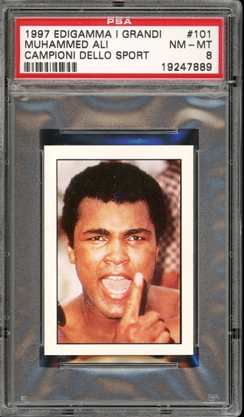 1997 Edigamma I Grandi Campioni Dello Sport #101 Muhammad Ali PSA 8 M-MT