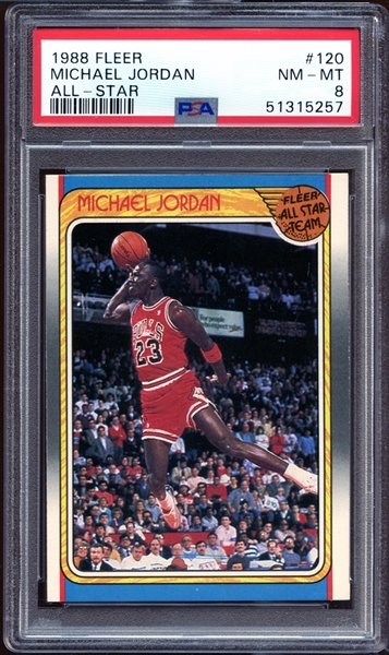 1988 Fleer #120 Michael Jordan All Star PSA 8 NM/MT