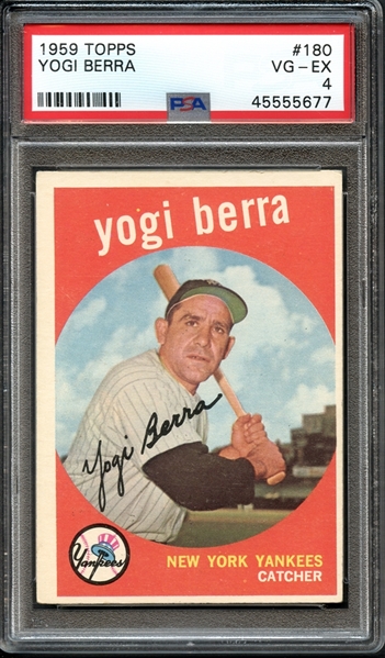 1959 Topps #180 Yogi Berra PSA 4 VG-EX