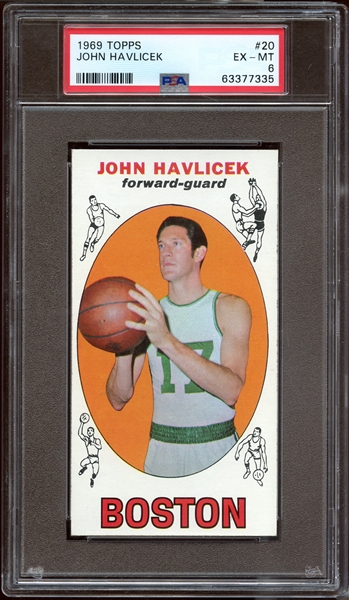 1969 Topps #20 John Havlicek PSA 6 EX/MT