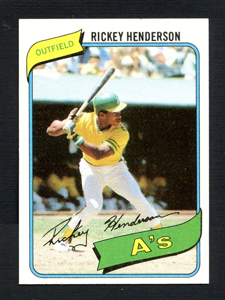 1980 Topps #482 Rickey Henderson 