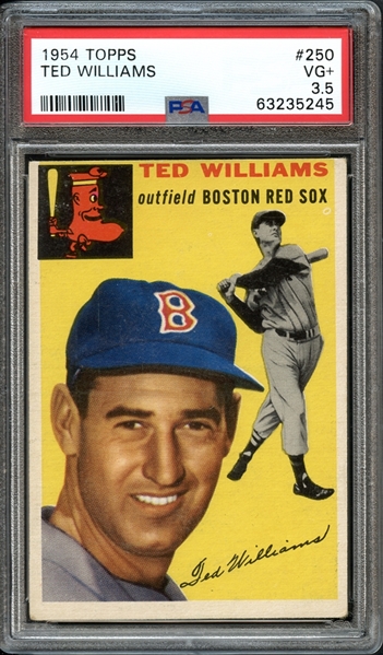 1954 Topps #250 Ted Williams PSA 3.5 VG+