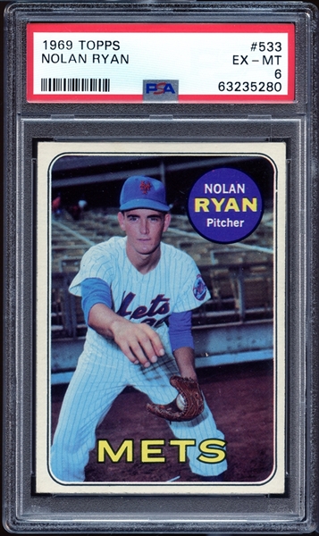 1969 Topps #533 Nolan Ryan PSA 6 EX-MT 
