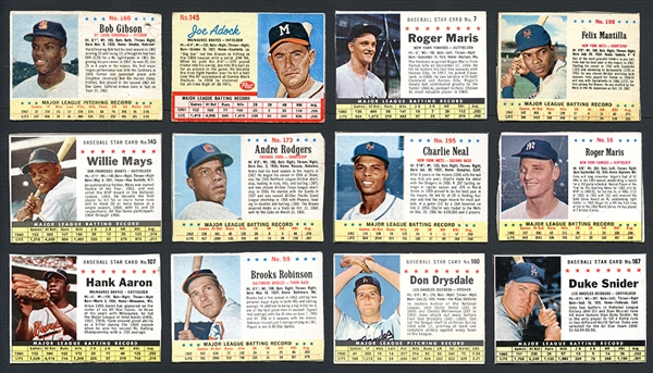 1961-63 Post/Jello Lot of 133 Cards With HOFers And Stars