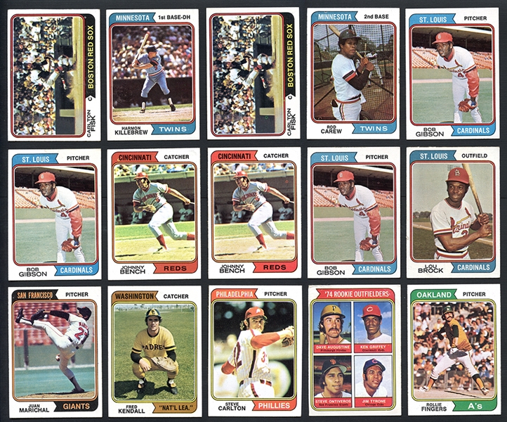 1974 Topps Hall Of Fame And Star Card Group Of 28
