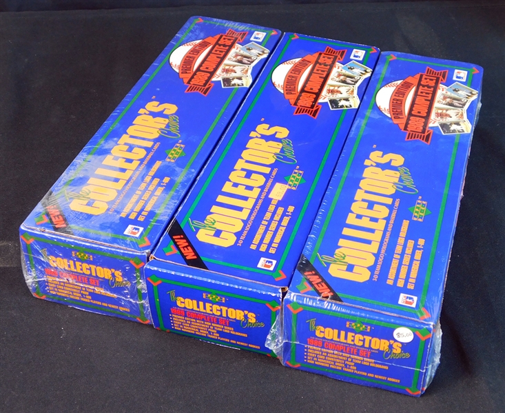 1989 Upper Deck Factory Sealed (2) and Nonsealed (1) Group of (3) Sets