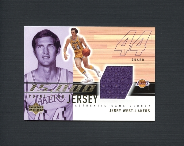 2002 Upper Deck 15,000 Point Club #JW-15K Jerry West Authentic Game Jersey 