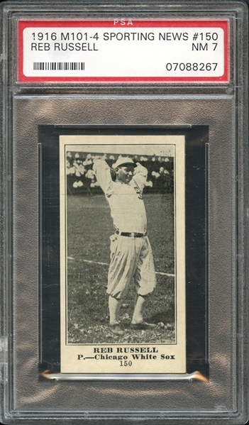 1916 M101-4 Sporting News #150 Reb Russell PSA 7 NM