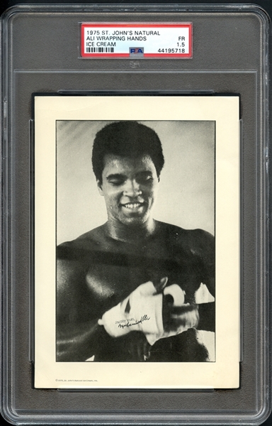 1975 St. Johns Natural Ice Cream Ali Wrapping Hands PSA 1.5 FR