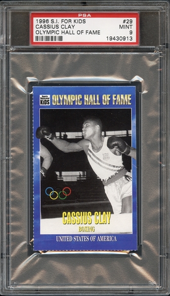 1996 Sports Illustrated For Kids Olympic Hall Of Fame #29 Cassius Clay PSA 9 MINT 